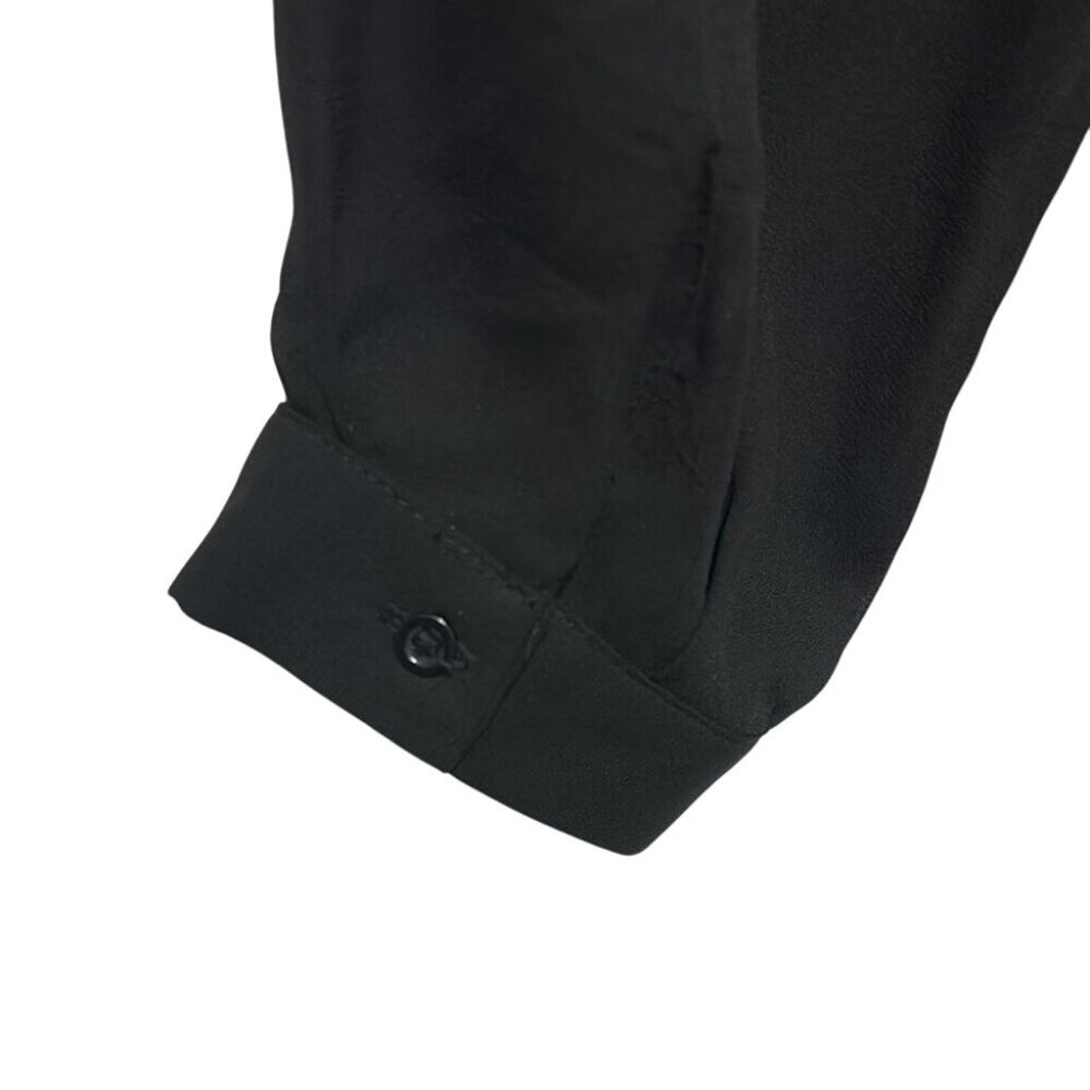Emma & Olivia Classic Black V-Neck 3/4 Sleeve Blouse, Women's Medium - Picture 6 of 7
